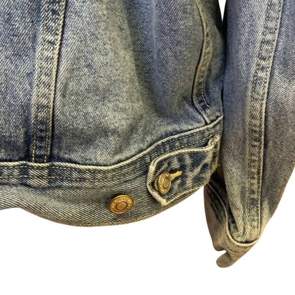 Old College Inn Jean Company Large 100% Cotton Classic Blue Denim Jacket - Picture 3 of 8